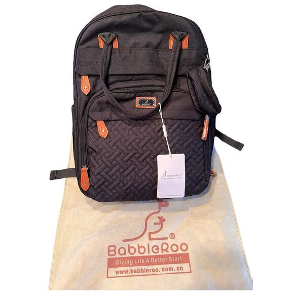 Babbleroo Backpack Diaper Bag, Multiple Pockets, Changing Pad, Insulated Pocket - Picture 5 of 7